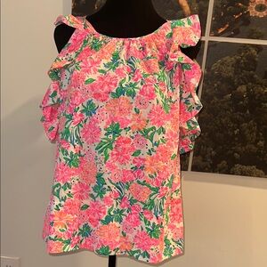 Lilly Pulitzer Marlee Ruffle Halter Blouse